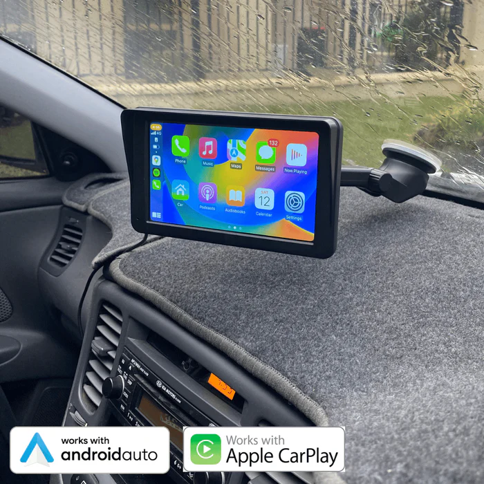 Universal Touchscreen Car Display With Apple CarPlay & Android Auto