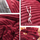 Luxury Corduroy Soft Velvet Fleece Quilt Set